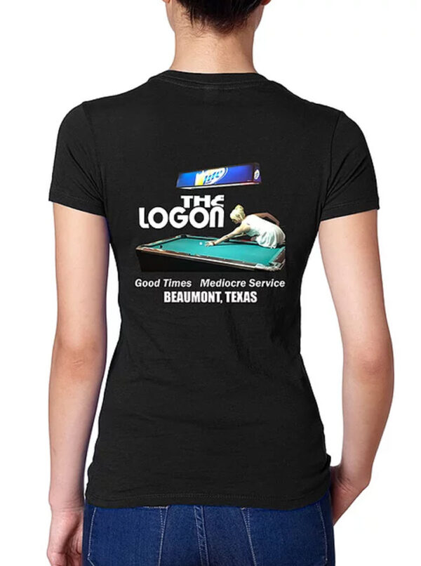 Logon-Cafe-T-Shirt-Pool-Hall-Womens-Back